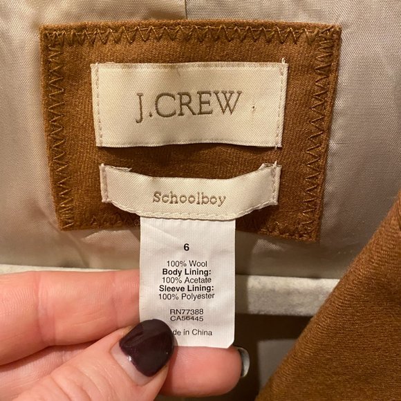 J Crew Schoolboy Camel Wool Double Gold Button Blazer - Picture 6 of 9